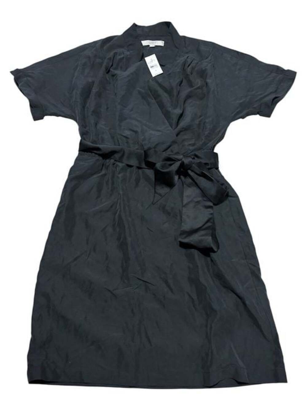 LOFT black short-sleeve wrap-style dress size 6